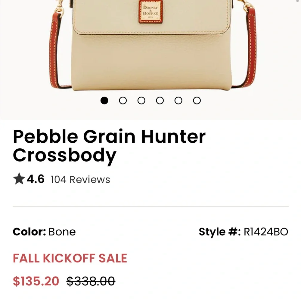Dooney & Bourke Hunter Crossbody Bag in Bone - Picture 6 of 6